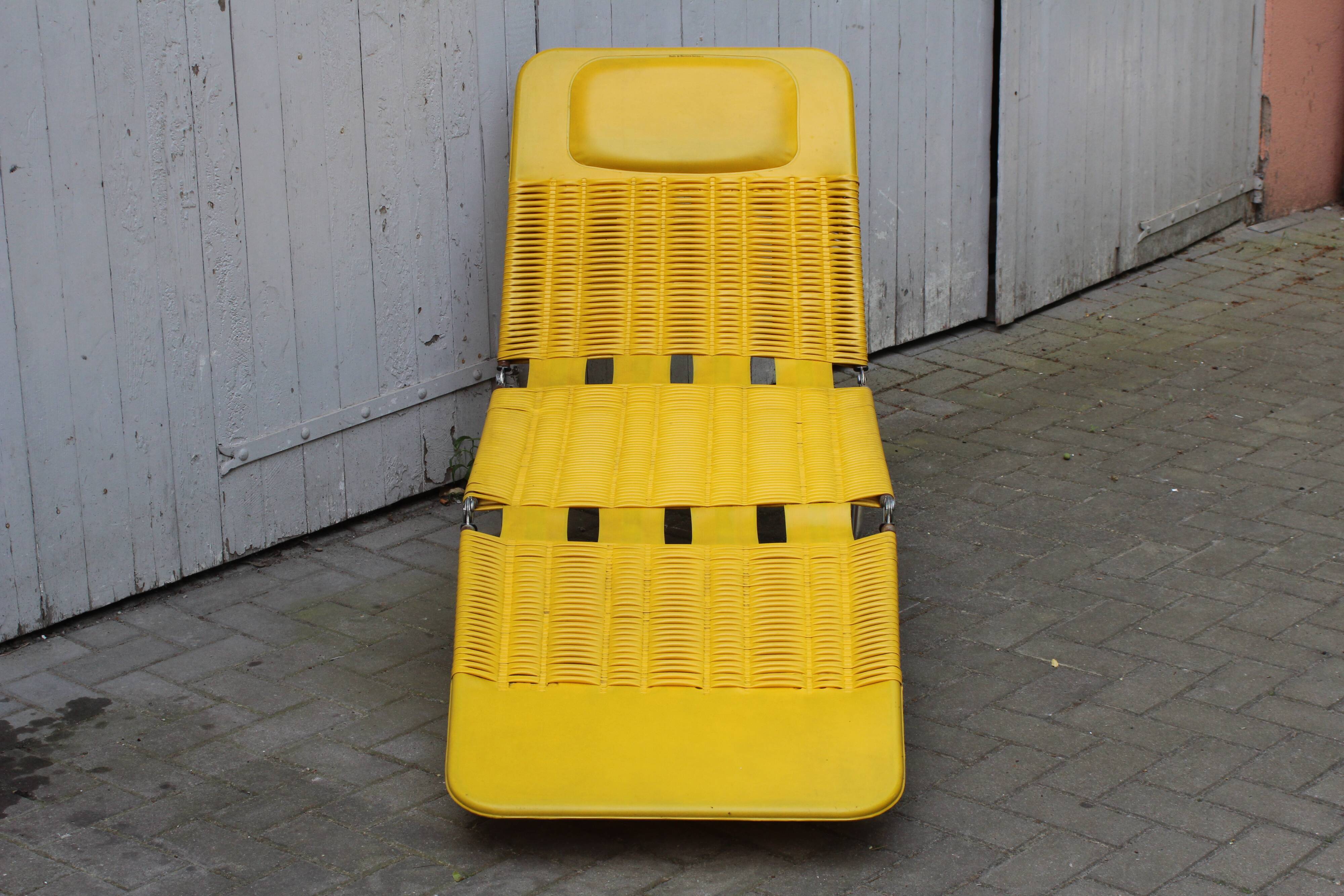 Vintage deckchair kurz design, germany 1960
