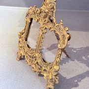 Pair of Gilt Brass Rococo Picture Frames, Antique Decorative Wall & Table Frame