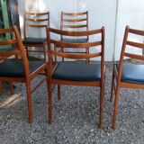 set of 6 vintage Scandinavian chairs