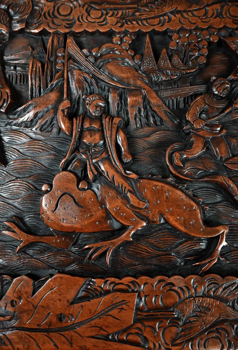 Large Camphor Wood Carved Chest, China – Mid 20th Century