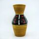 West Germany vase - black and red ochre graphic decor - Scheurich Keramik - vintage 60s
