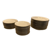 Service of 34 Limoges porcelain plates by Chastagner & Cie – Gilded borders.