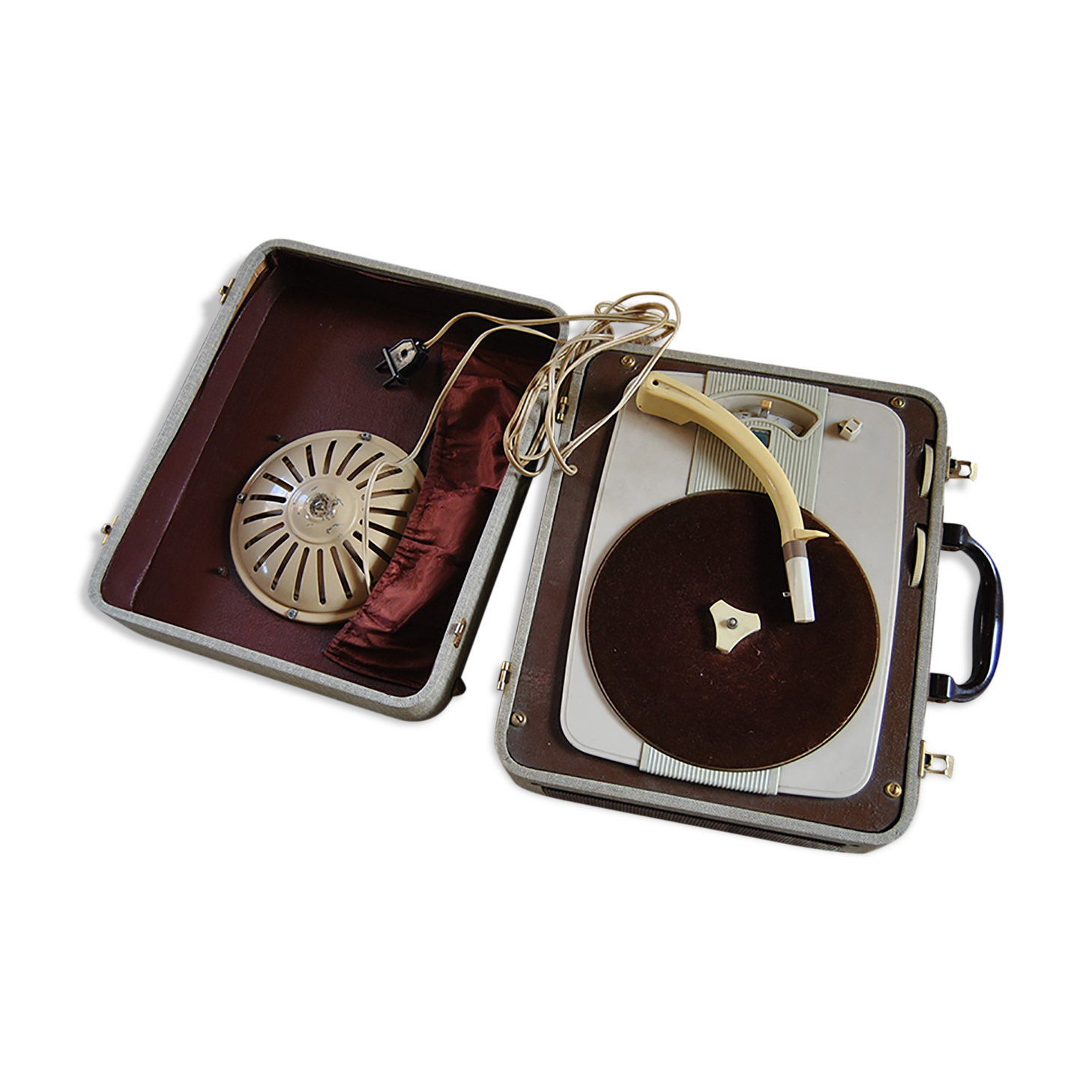 Suitcase turntable record 50s