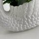 Vintage white and gold ceramic swan planter