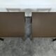 Pair of glossy brown lacquered side tables