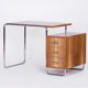 Functionalist Desk Czech Bauhaus Tubular Steel, 1930s