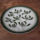 Dessert plate Terre de Fer model "Gui" signed Badonviller Art Deco
