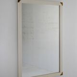 Scandinavian vintage mirror white with brass angles