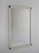 Miroir vintage scandinave blanc avec angles en laiton