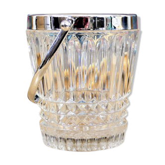 Crystal and metal ice bucket - Vintage year 40
