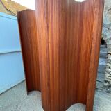 Paravent Baumann bois autoportant vague pliable vintage 1950