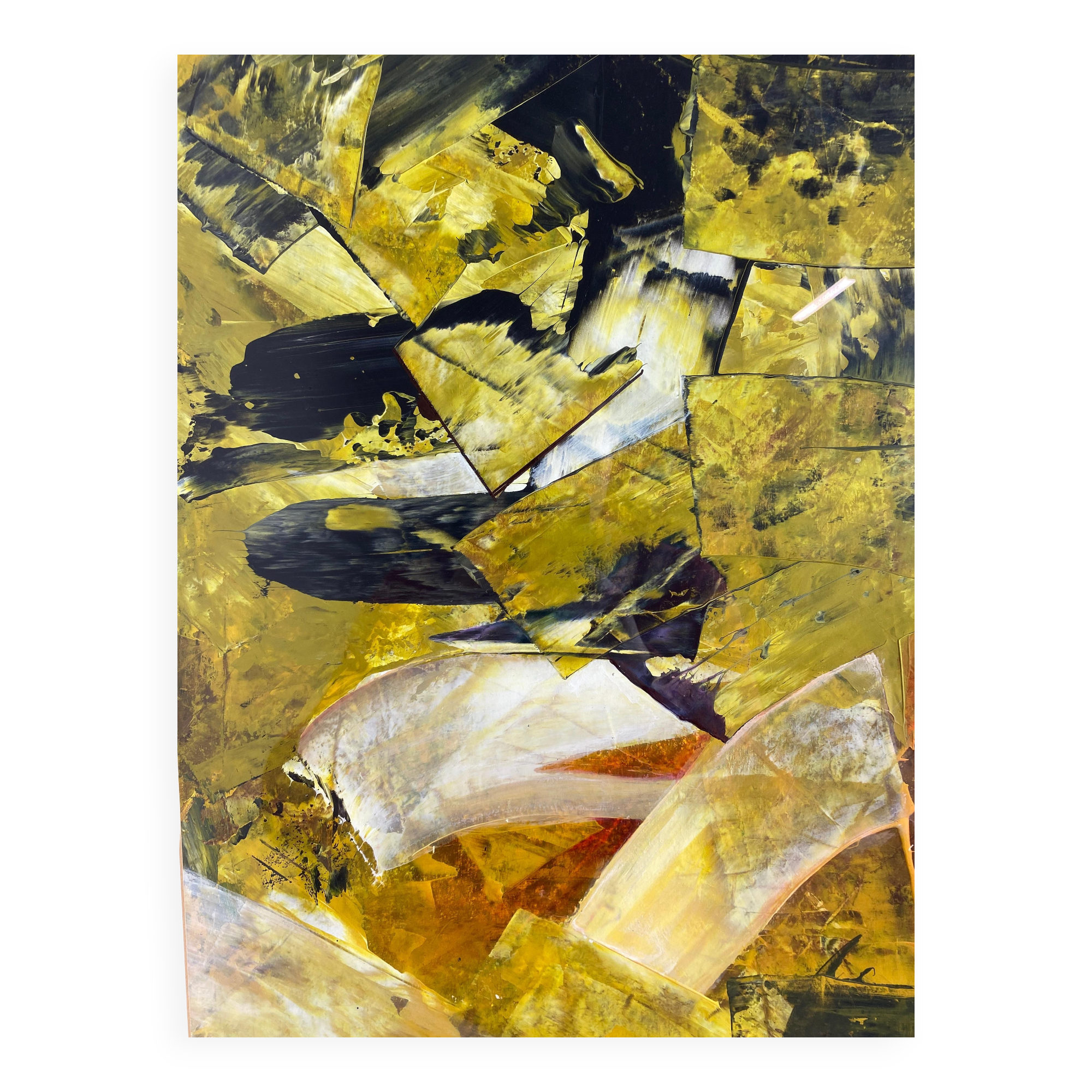 Waves of Gold Modern Abstraction by Juraj Huliak