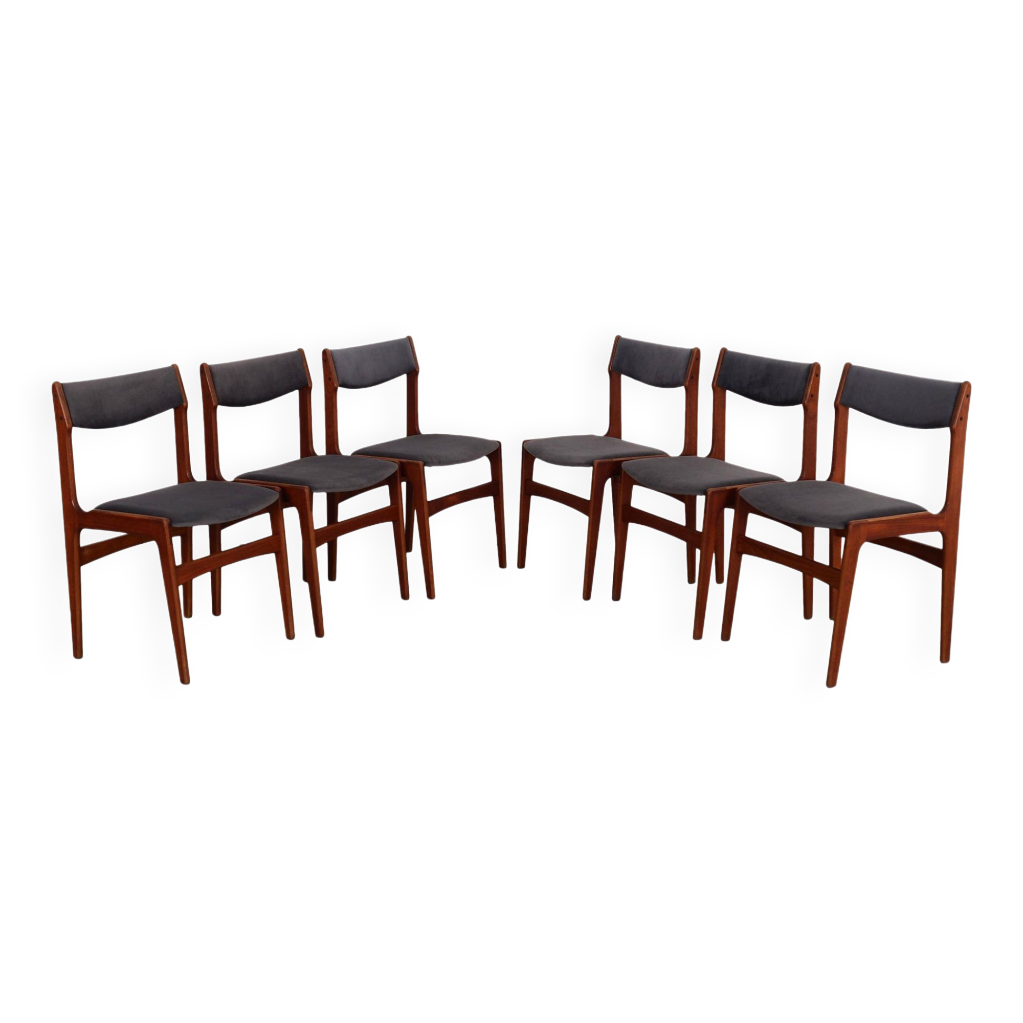 Set of six teak chairs, Danish design, 1960s, production: Denmark