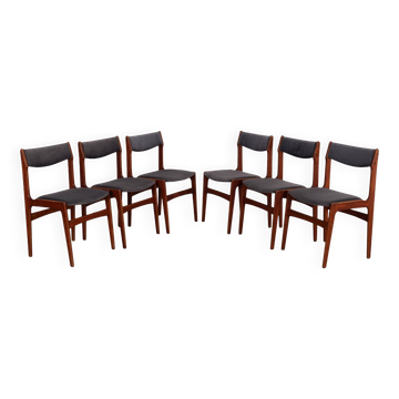 Set of six teak chairs, Danish design, 1960s, production: Denmark