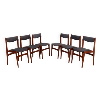 Ensemble de six chaises en teck, design danois, années 1960, production : Danemark