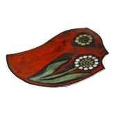 Faience dish from vallauris, free form