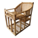 vintage rattan bamboo baby doll chair
