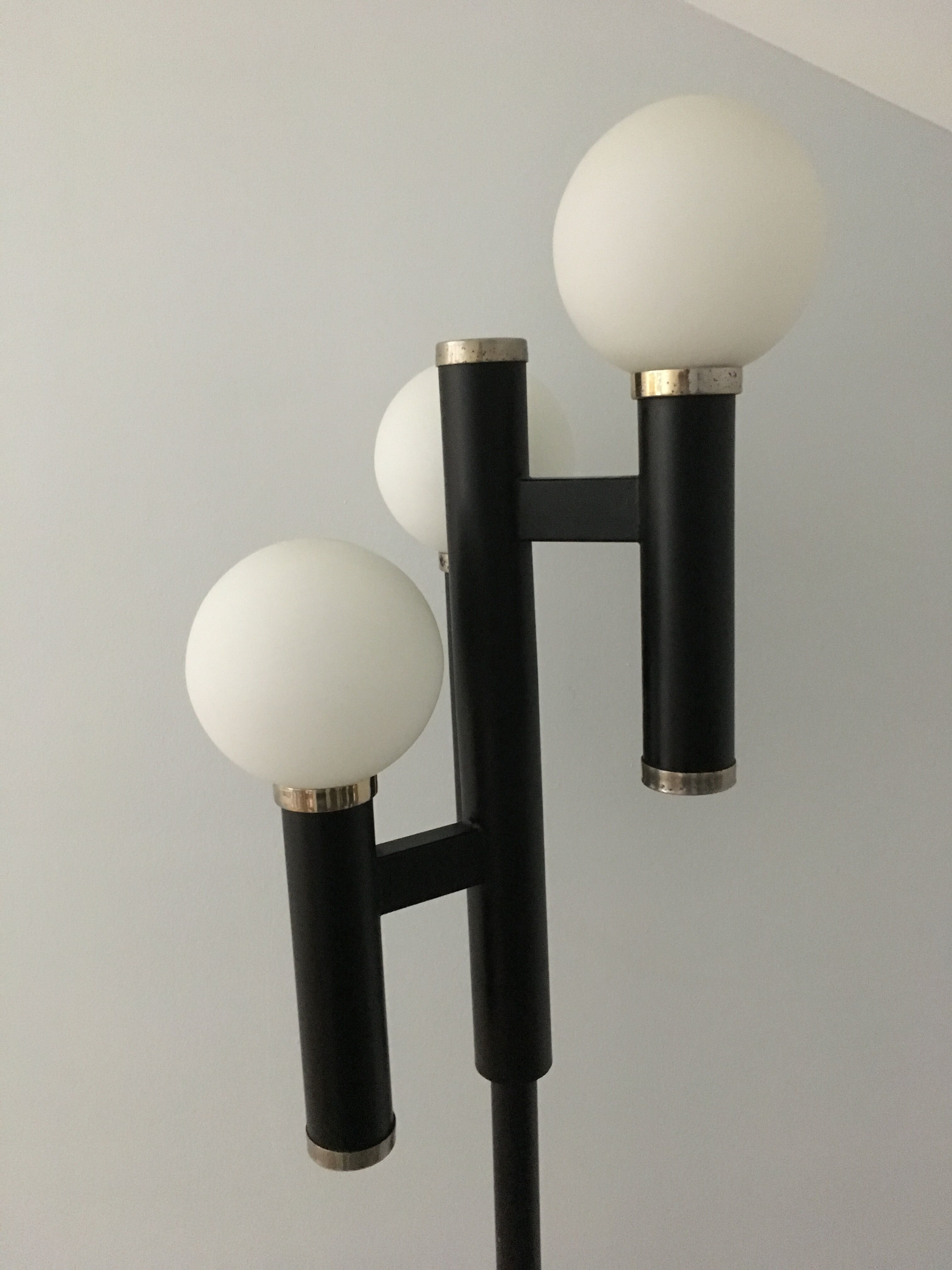 Lamppost design opaline marble 1960s
