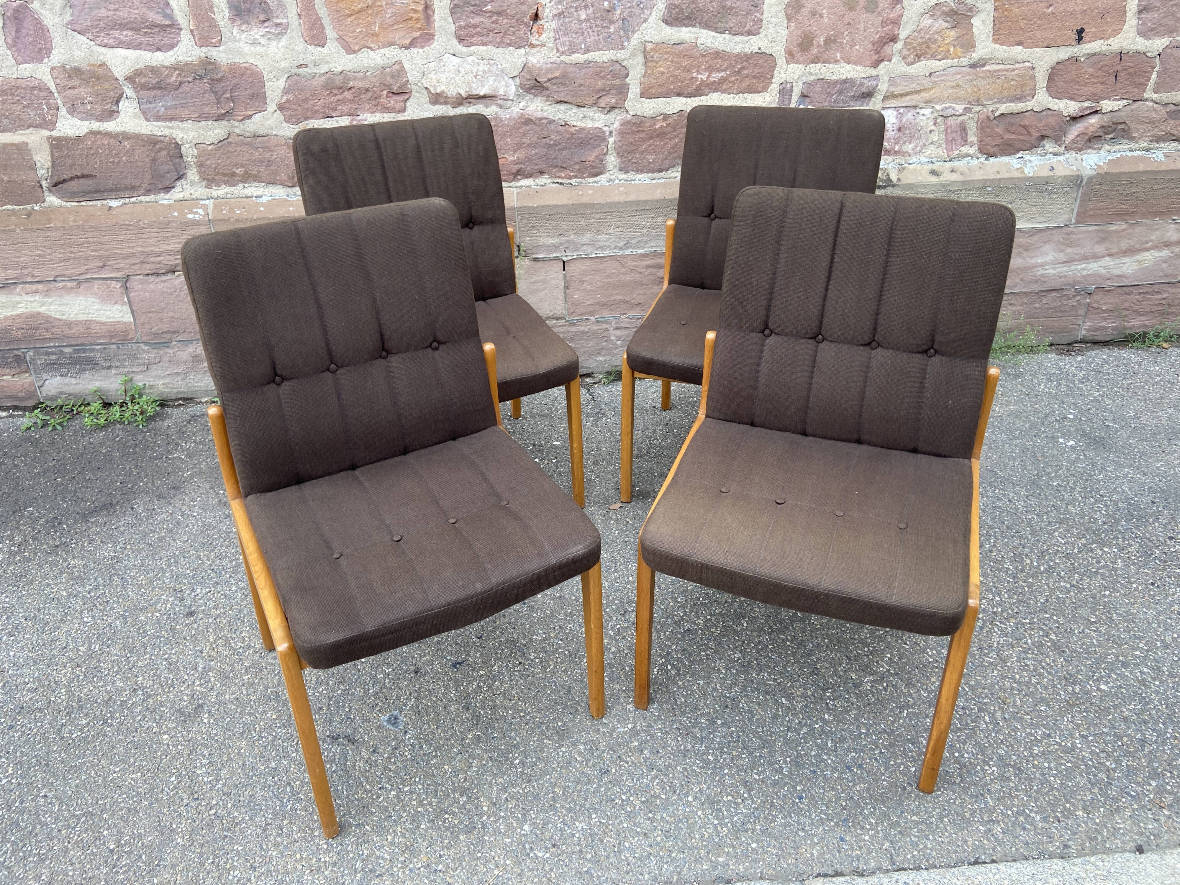 4 old Scandinavian Lounge chairs 60s Fröscher KG