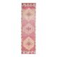 Vintage Turkish Hand-Knotted Wool Cotton Pink Runner Rug 96x365