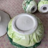 Salière, poivrier et moutardier en barbotine Fratelli Gialletti Italy