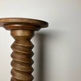 Solid oak twisted column