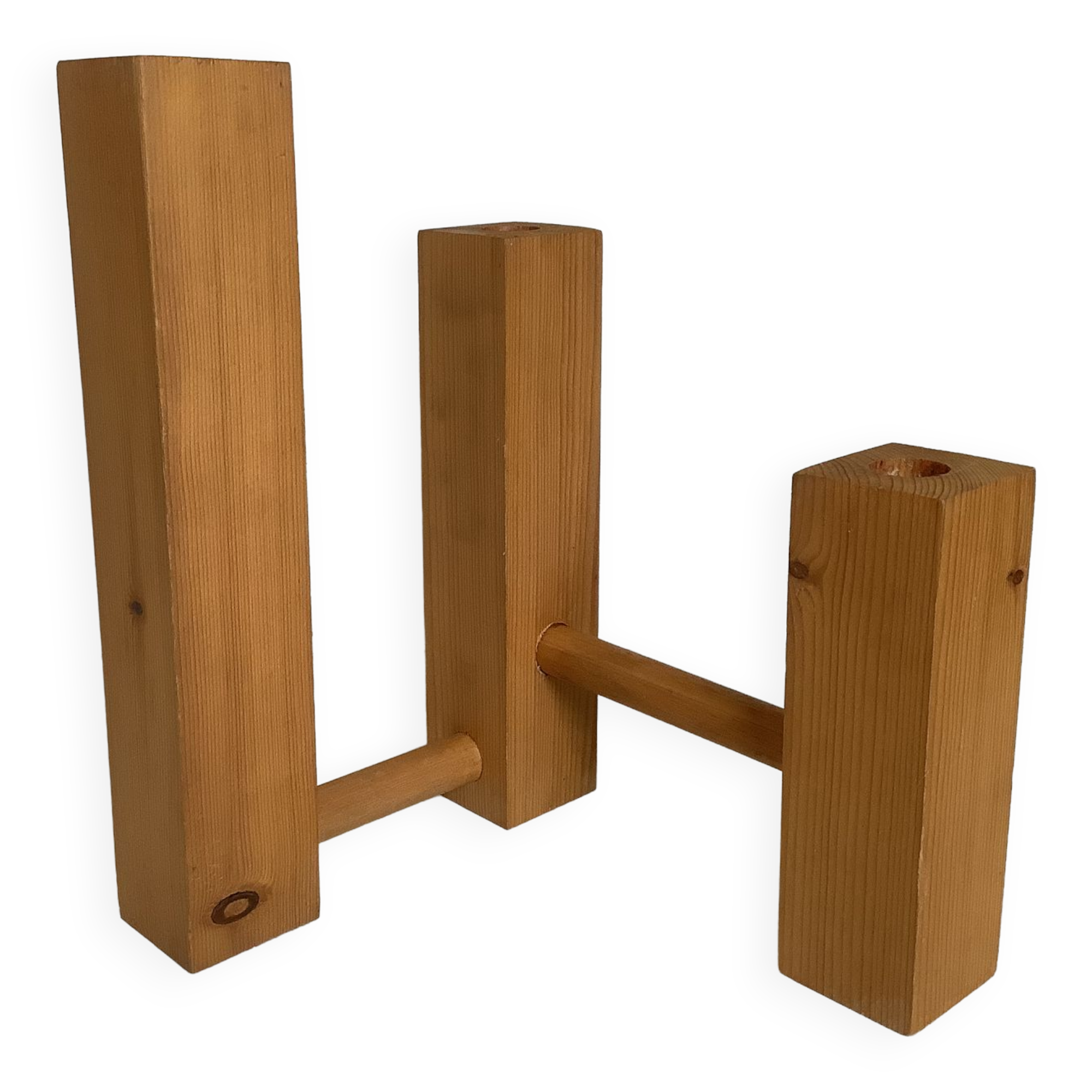 Scandinavian wooden candle holder