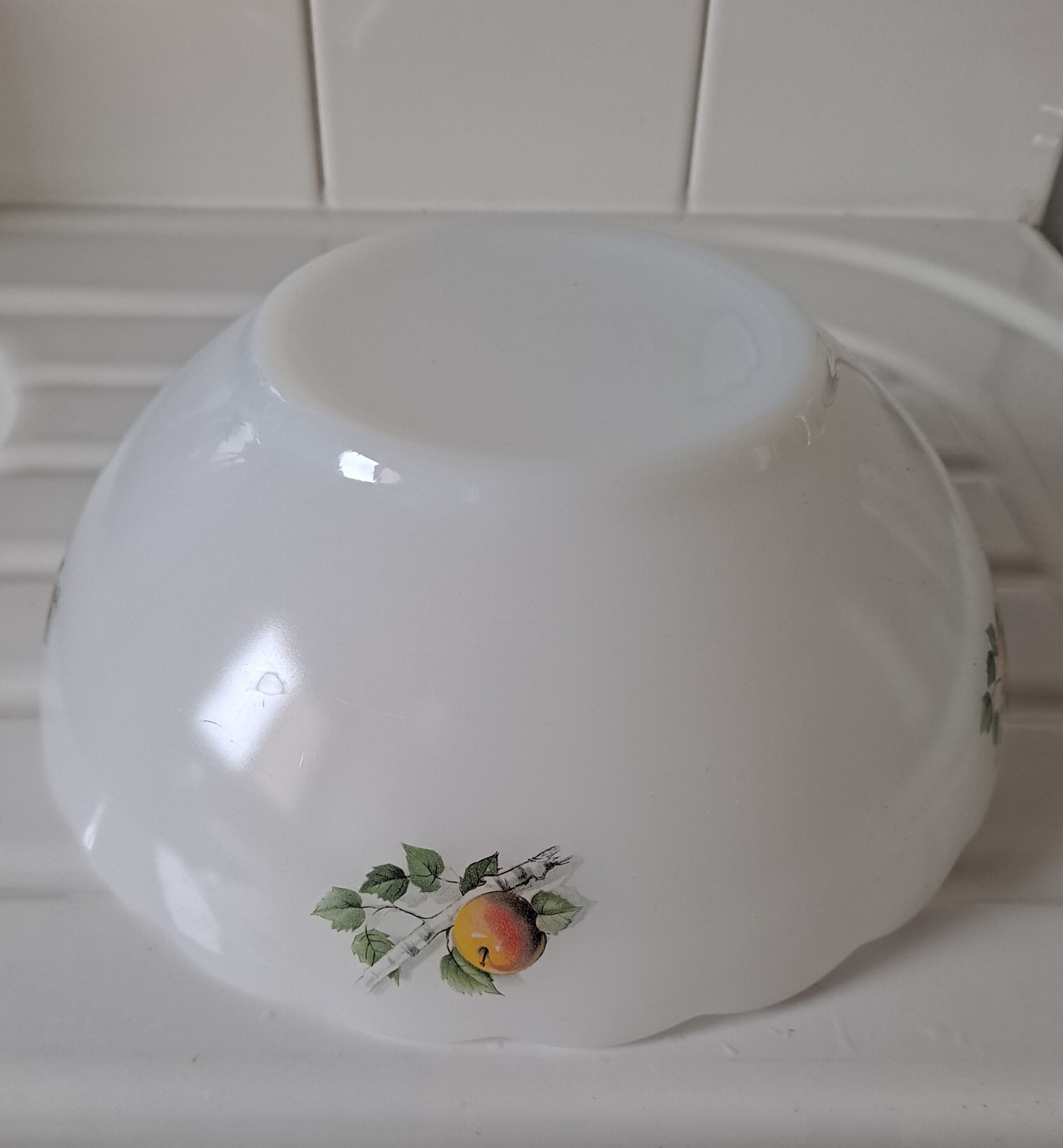 Salad bowl Arcopal decoration fruits