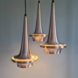 Lustre cascade Space Age en aluminium brossé, années 1960-70