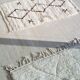 Brown and white Berber Béni Ouarain rug with diamonds in wool