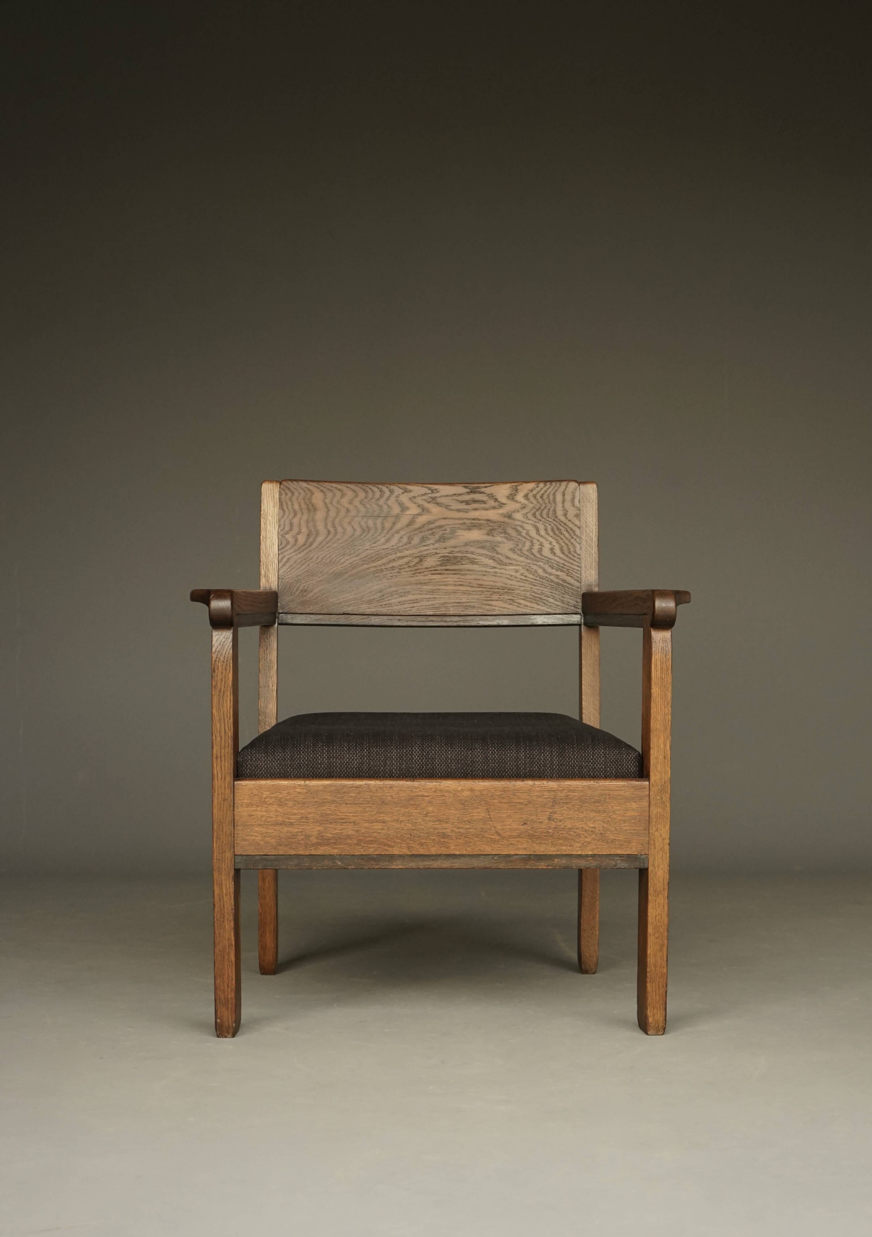 Low Art Deco Armchair by Hendrik Fels for L.O.V. Oosterbeek, 1930s