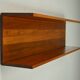 Solid teak wall shelf, 1960s Germany.