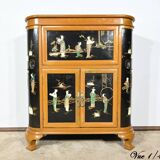 Asian Liquor Cabinet in Lacquered Wood, China – 1950