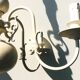 Small patinated dutch chandelier shabby chic 54 x 59 cm