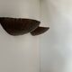 Pair of vintage wall lights, treated rusted metal, France, 1980