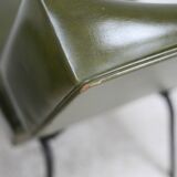 Pair of tubular armchairs, imitation leather. Circa 1950