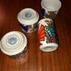 3 Coquetiers + salt shaker Villeroy Boch acapulco , vintage , ceramic