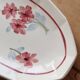 Ravier vintage ivory faience with floral rose decoration.