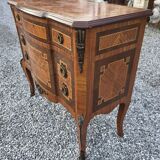 Commode transition in marquetry, Louis XV style, early 20th century.