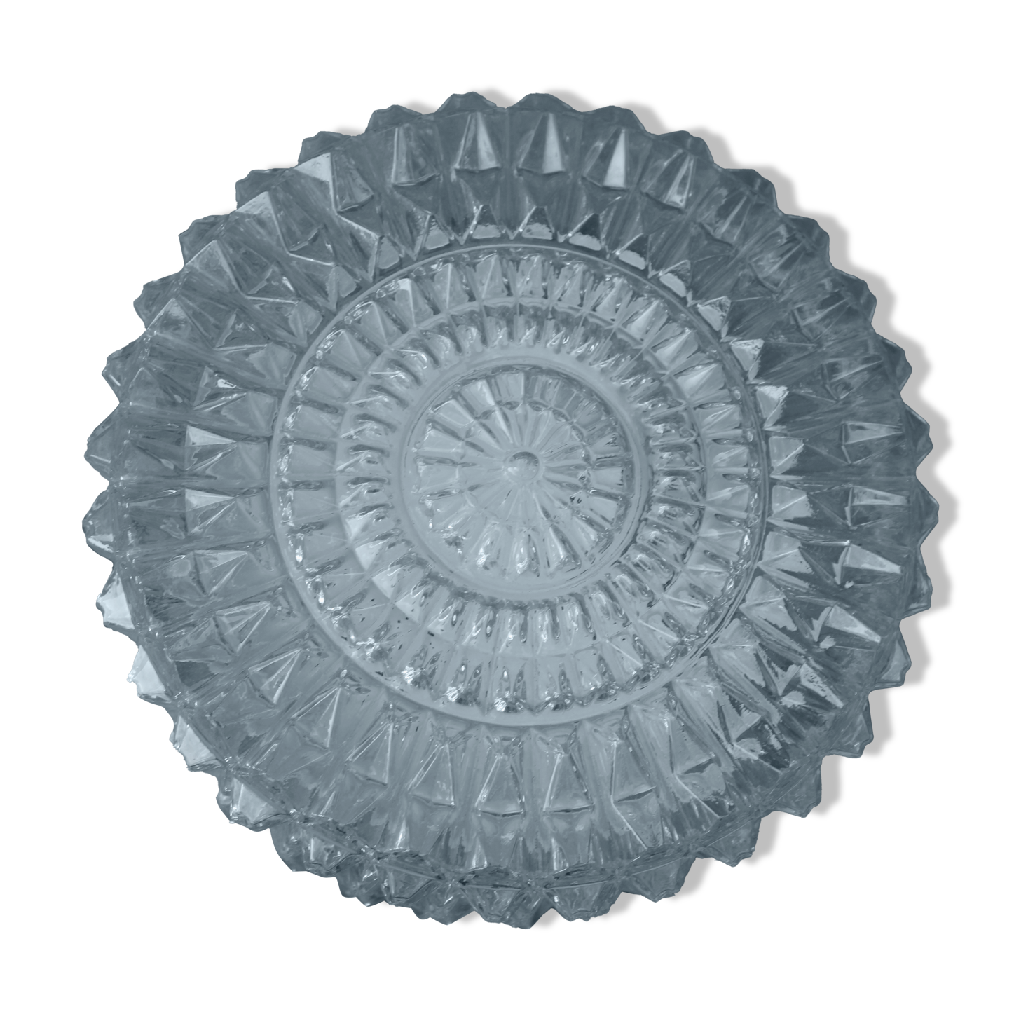 Moulded glass ceiling light