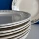 set of 10 old Longchamp flat plates, ironstone, Belleville