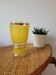 Yellow and gold granite vase