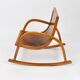 Curved wooden rocking chair for children Bauhaus Brockhage Andrä period, Germany, 1950s