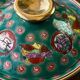 Small covered Chinese porcelain dish, Wan Shou decoration, 1970s-80s.