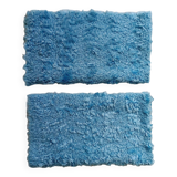 Set of two vintage sky blue rugs from the 70s