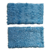 Set of two vintage sky blue rugs from the 70s