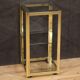 Design coffee table in golden metal from the 80s