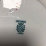 Sarreguemines Dessert Plates: Hand-Painted Chinoiserie Decor, 19th Century