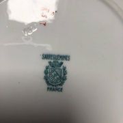 Sarreguemines Dessert Plates: Hand-Painted Chinoiserie Decor, 19th Century