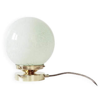 Clichy green glass table lamp